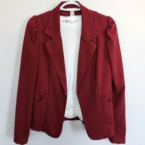 Revamped Deep Red Women's Blazer